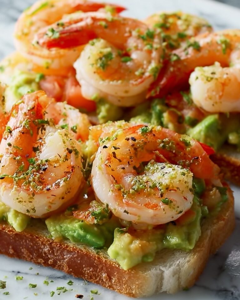 Shrimp and Avocado Garlic Bread Recipe