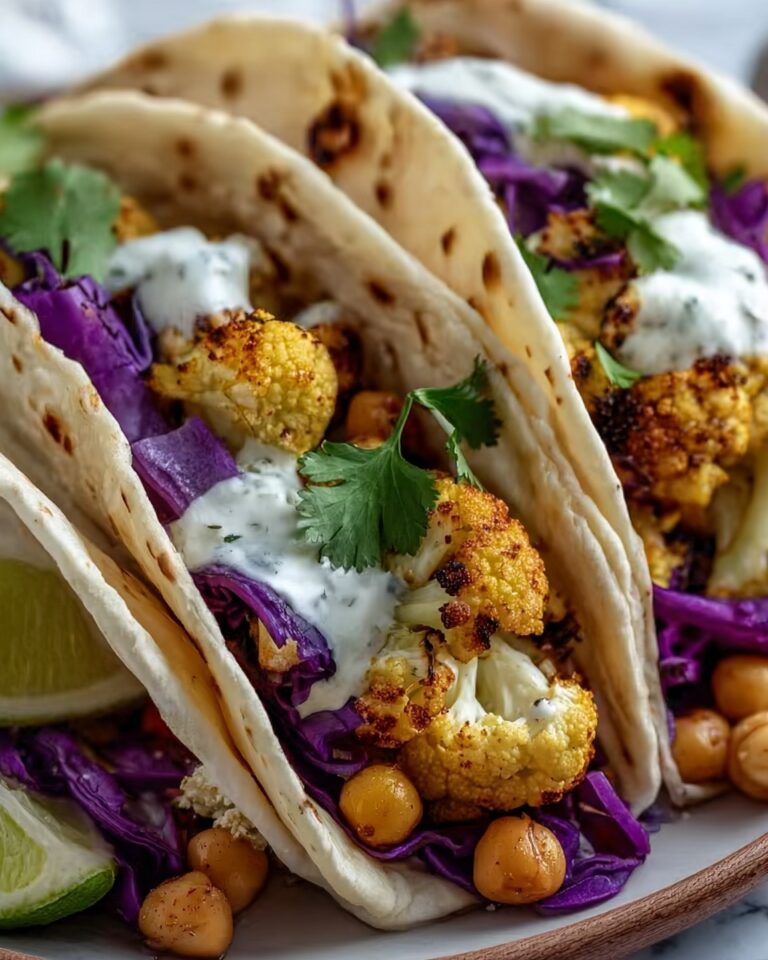 Roasted Cauliflower Chickpea Tacos Recipe