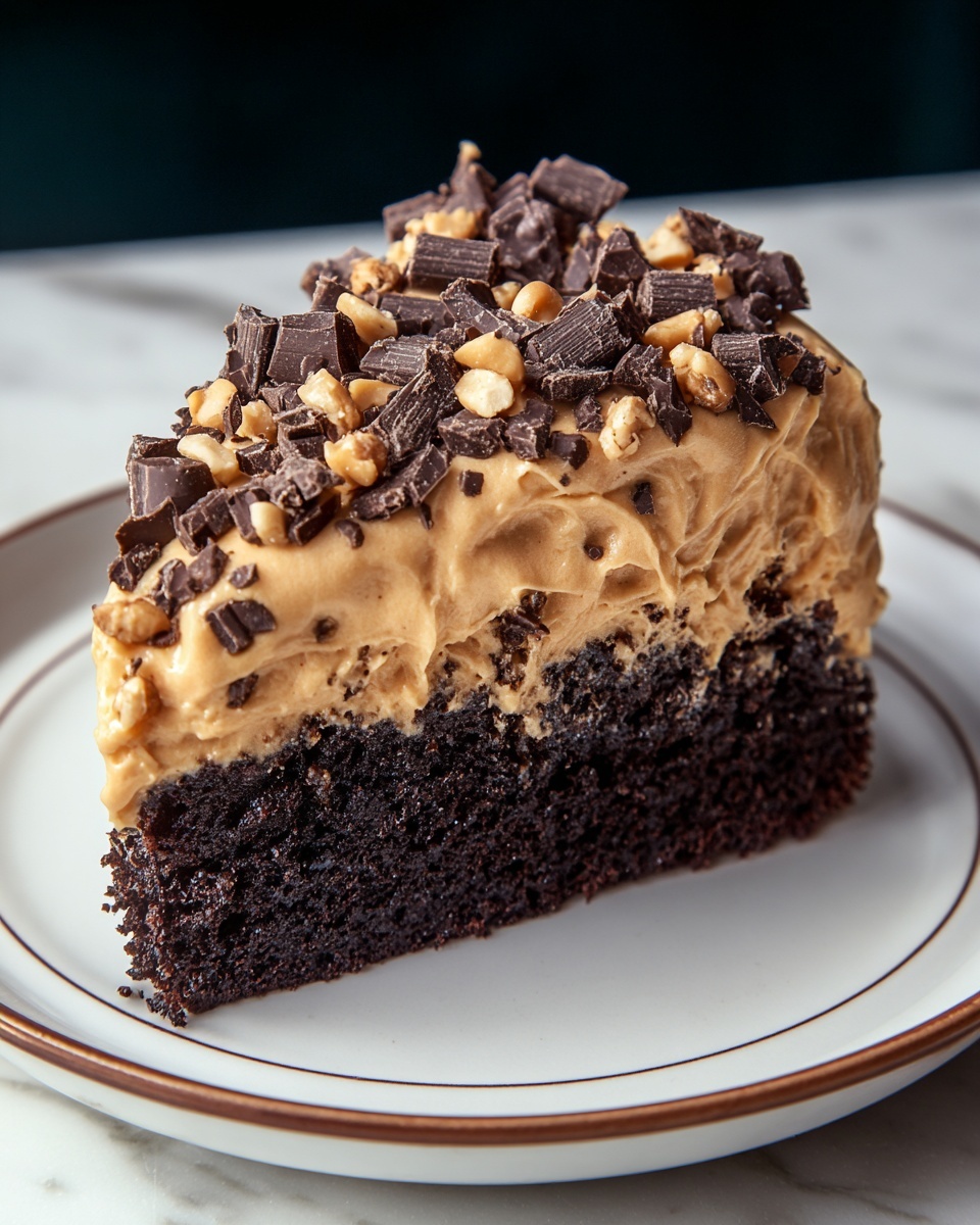 Chocolate Peanut Butter Poke Cake Recipe - Recipe Image