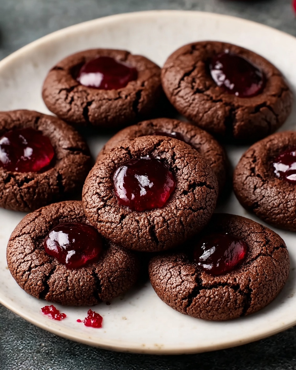 Chocolate Cherry Cookies with Rich Ganache Recipe - Recipe Image