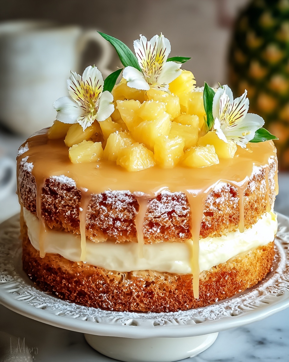 Juicy Pineapple Heaven Cake Recipe - Recipe Image