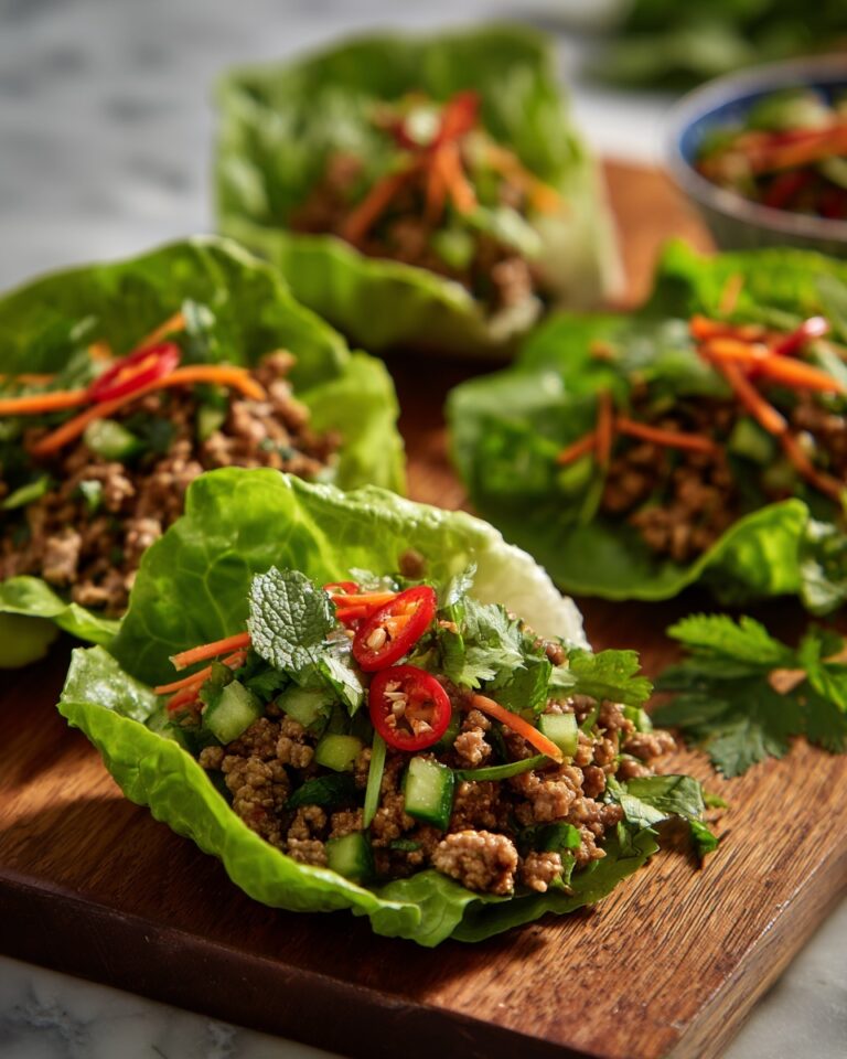 Easy Chicken Larb Lettuce Wraps Recipe