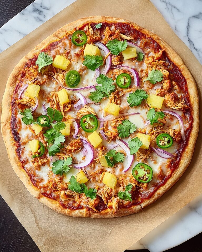 Pineapple Jalapeño BBQ Chicken Pizza Recipe