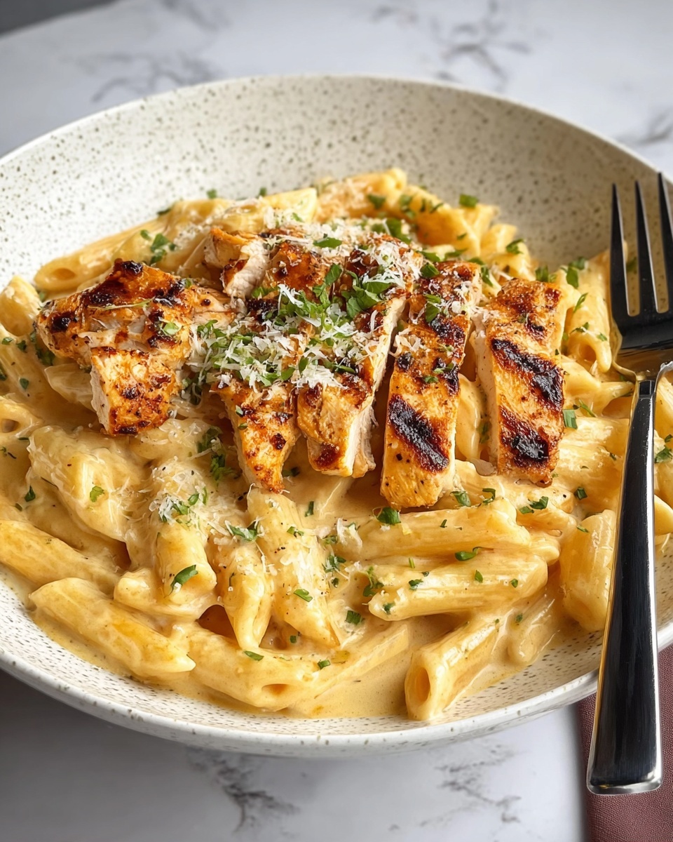 Garlic Parmesan Chicken and Pasta Recipe - Recipe Image