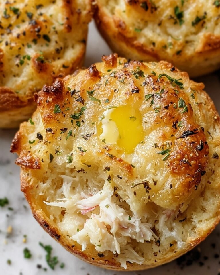 Crab Stuffed Cheddar Bay Biscuits with Lemon Butter Recipe