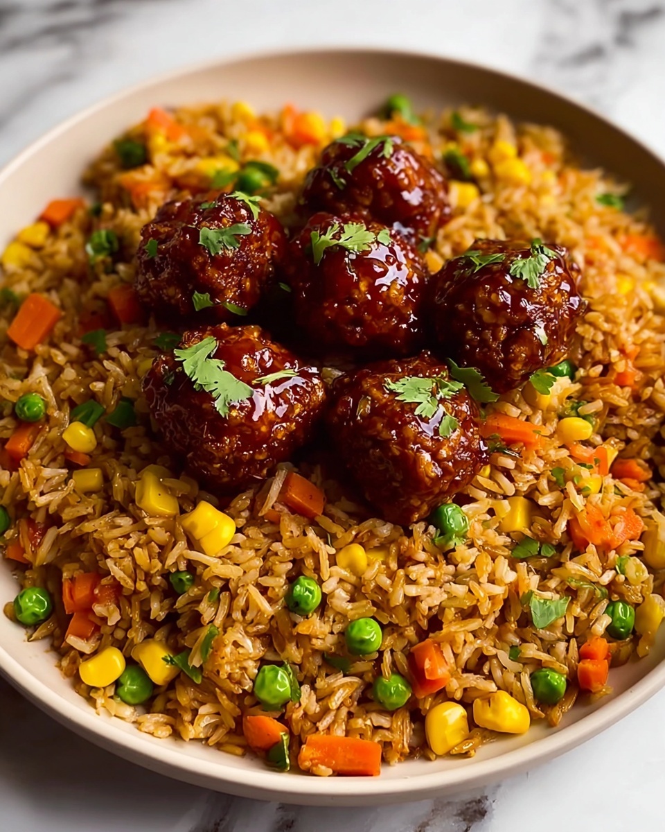 Crispy Saucy Chicken with Vegetable Fried Rice Recipe - Recipe Image