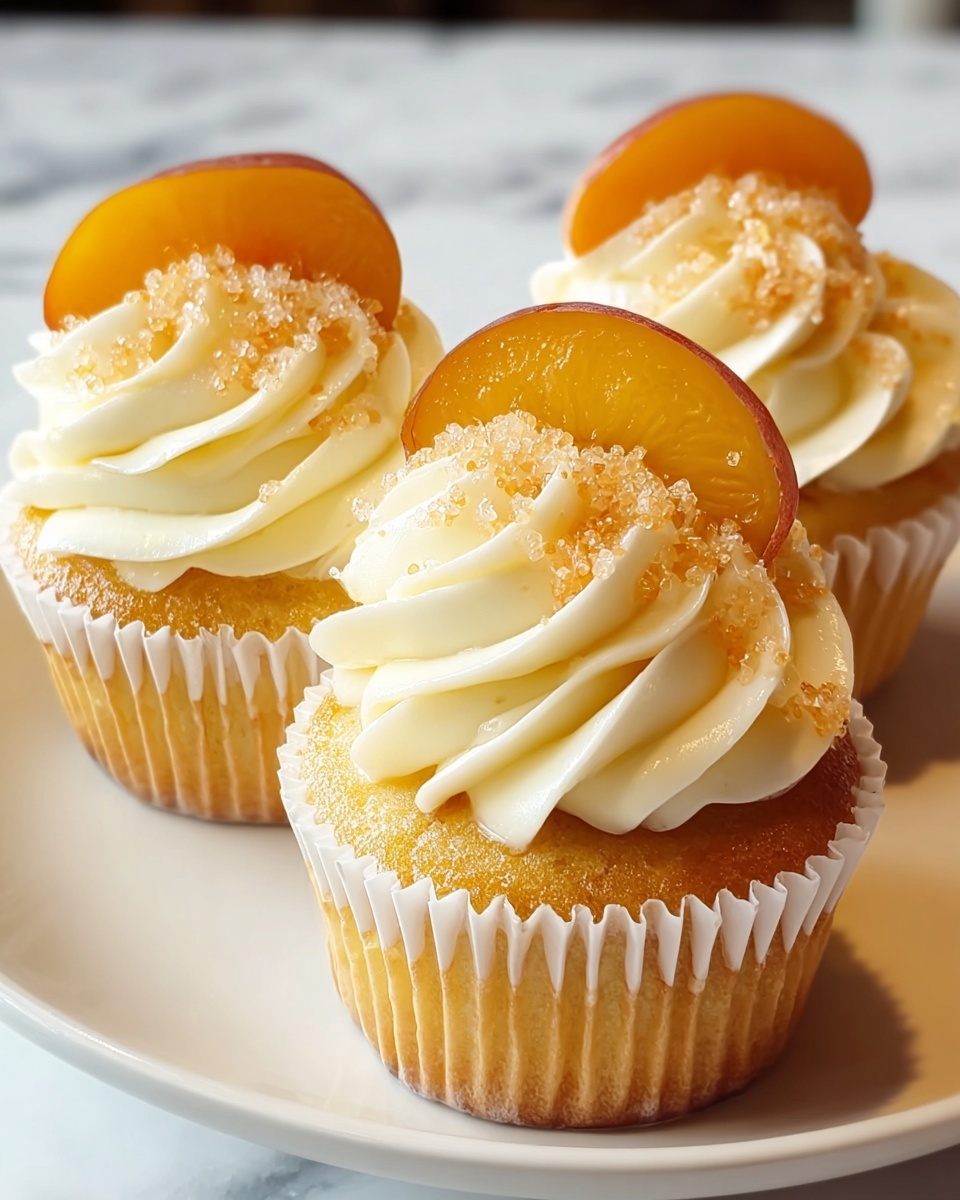 Honey Peach Cream Cheese Cupcakes Recipe - Recipe Image