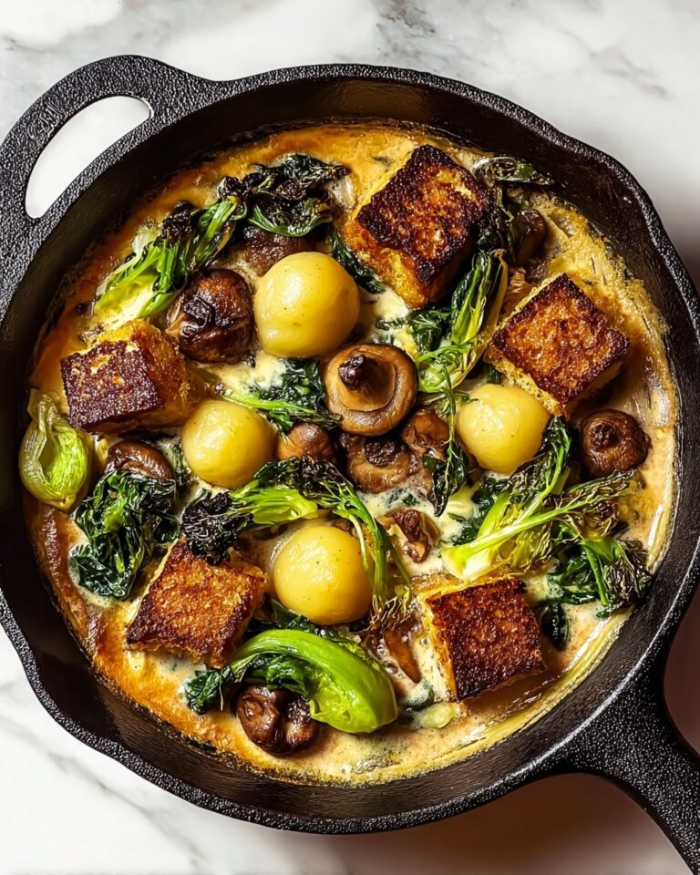 Baked Gnocchi with Sprouts and Leeks Recipe