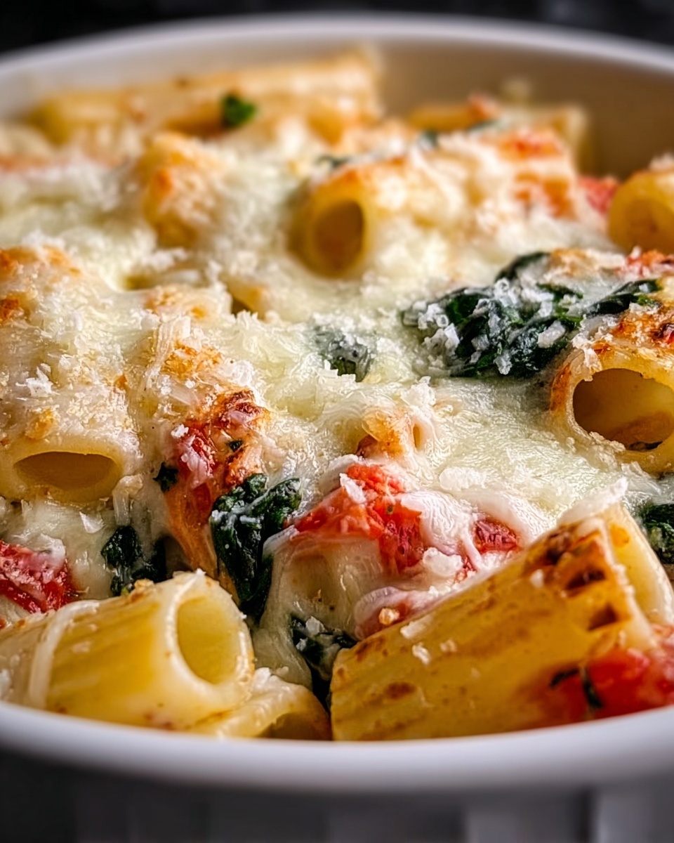 Irresistible Baked Rigatoni with Spinach & Ricotta Recipe - Recipe Image