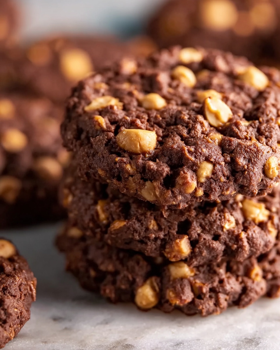 Chocolate No-Bake Cookies with Peanut Butter Recipe - Recipe Image