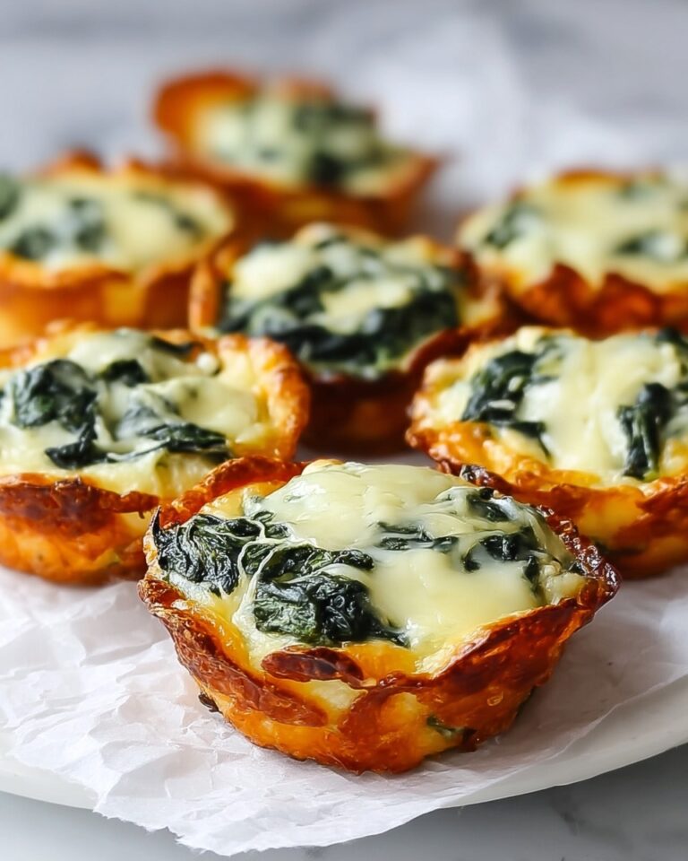 Spinach Dip Cheese Crisps Recipe