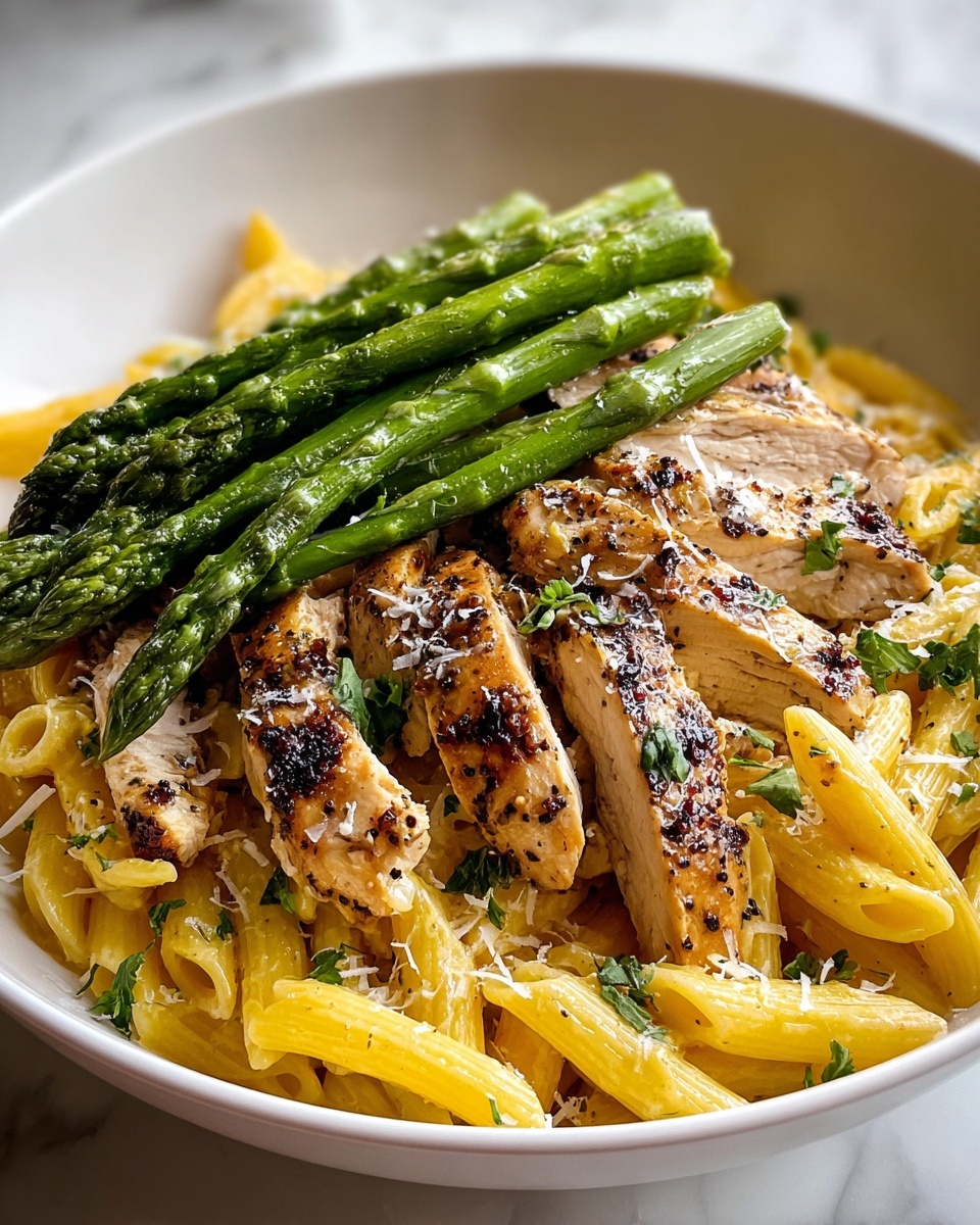 Delicious Chicken and Asparagus Pasta Recipe - Recipe Image