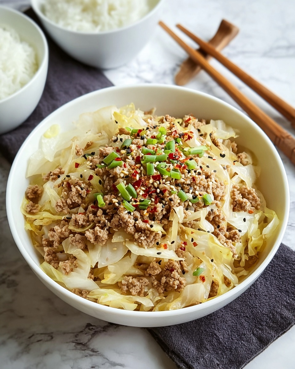 Ground Beef and Cabbage Stir Fry Recipe - Recipe Image