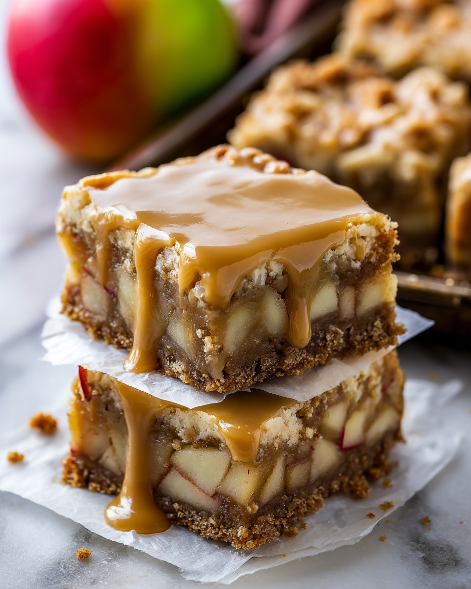 Maple Glazed Apple Blondies Recipe - Recipe Image