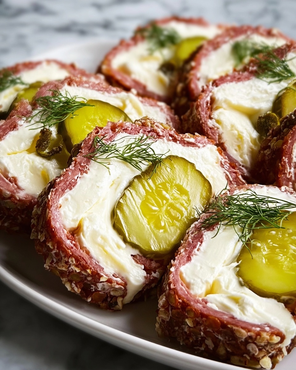 Lazy Cream Cheese Pickle Rolls Recipe - Recipe Image