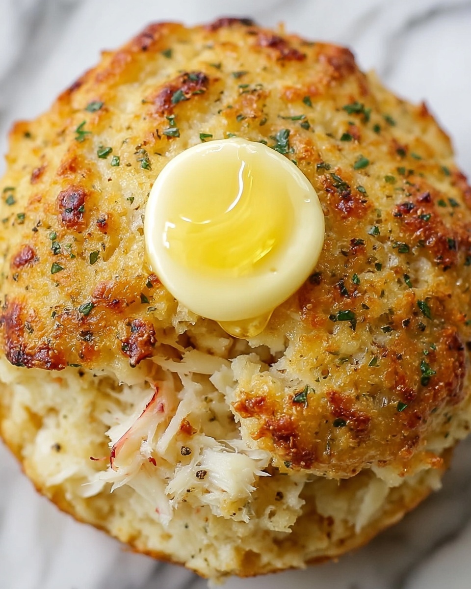 Crab Stuffed Cheddar Bay Biscuits with Lemon Butter Recipe - Recipe Image