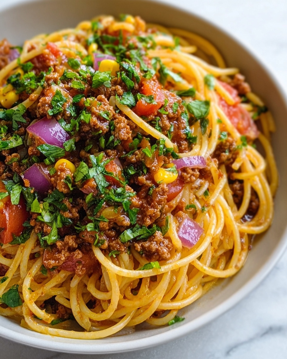 Taco Spaghetti Recipe - Recipe Image