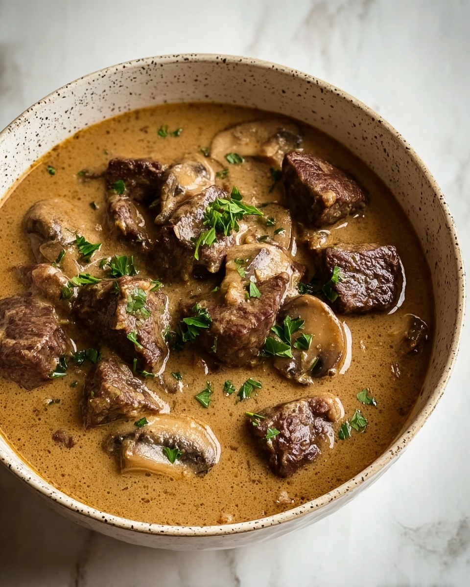 Keto Beef and Mushroom Soup Recipe - Recipe Image
