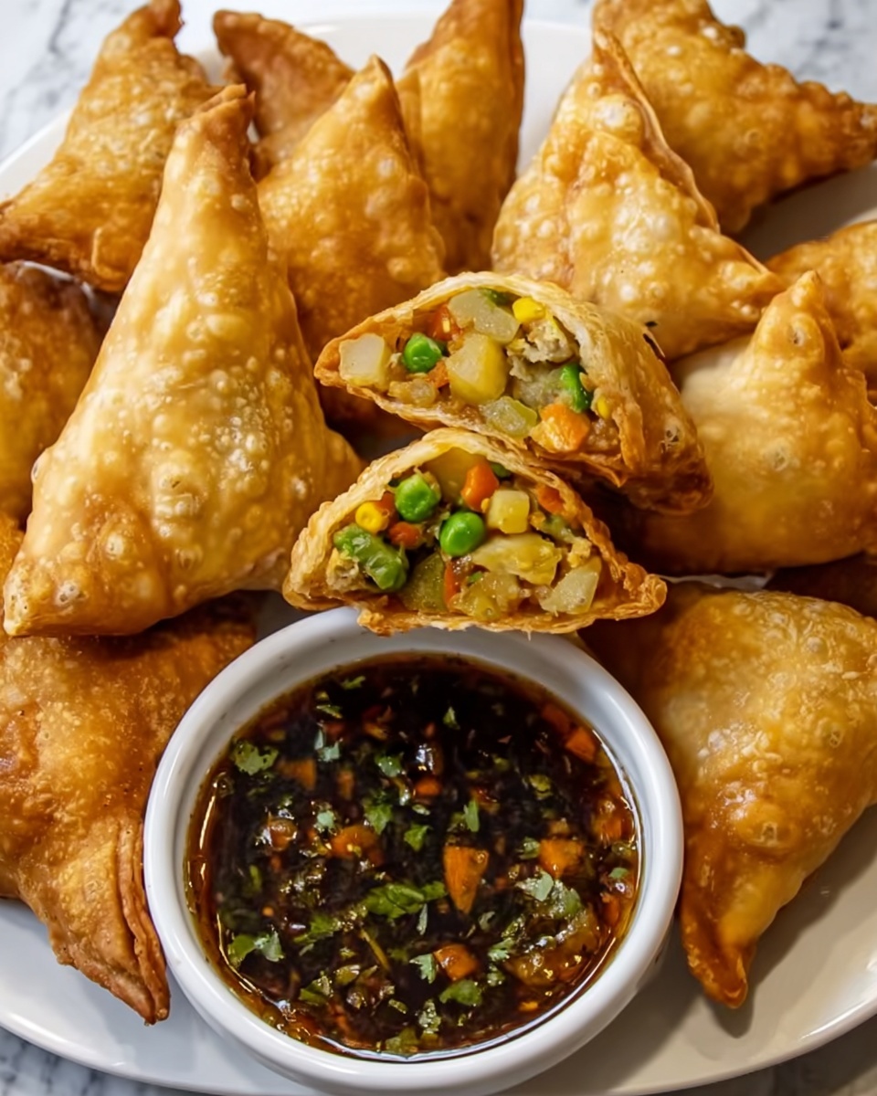 Crispy Vegetable Samosas: A Flavorful Snack or Appetizer Recipe - Recipe Image