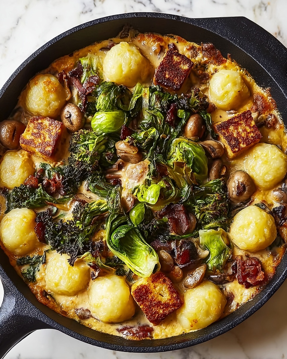 Baked Gnocchi with Sprouts and Leeks Recipe - Recipe Image