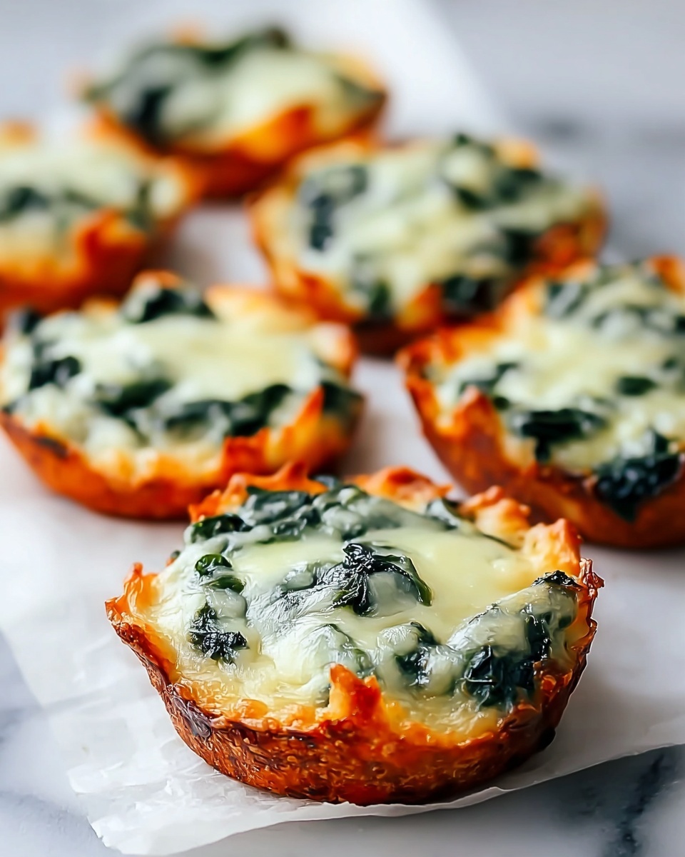 Spinach Dip Cheese Crisps Recipe - Recipe Image