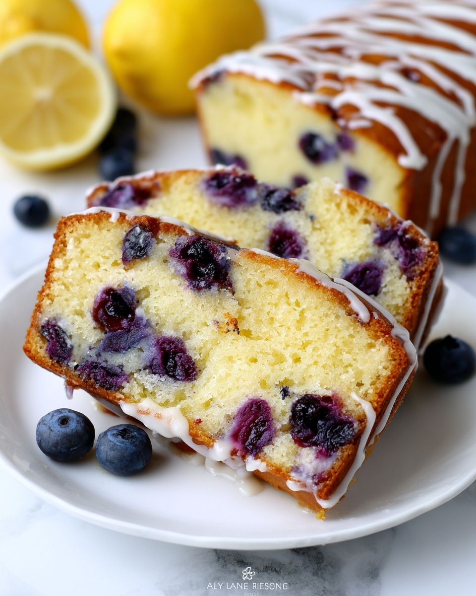 Lemon Blueberry Bread with Lemon Glaze Recipe - Recipe Image
