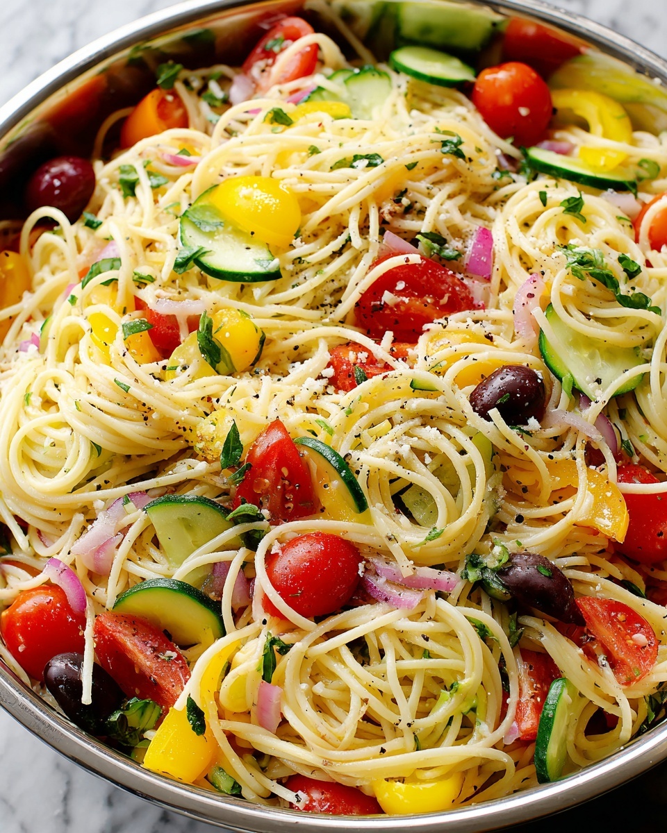 California Spaghetti Salad Recipe - Recipe Image