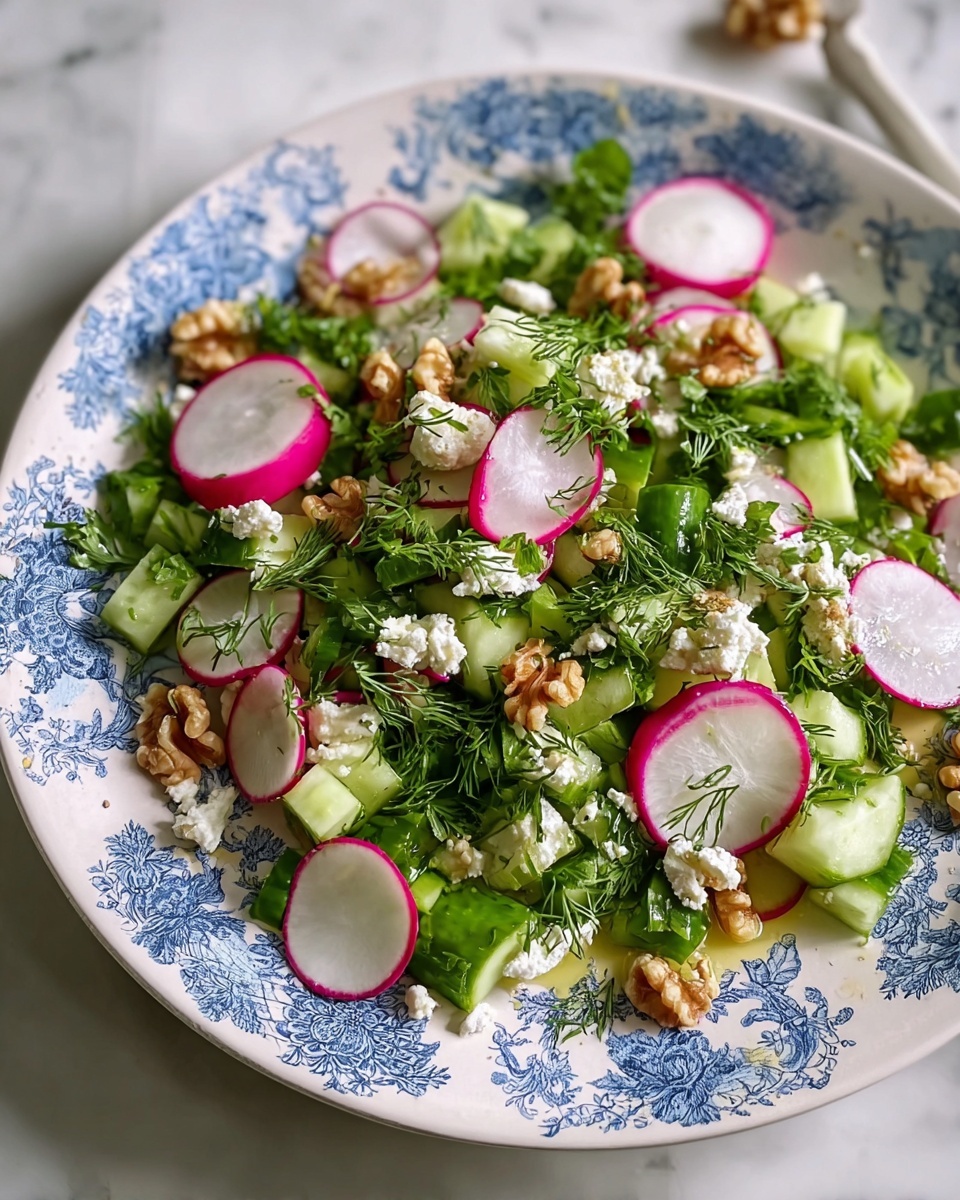Herb and Radish Salad with Feta and Walnuts Recipe - Recipe Image
