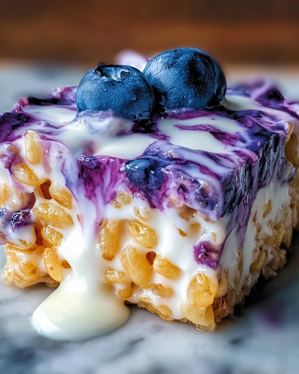 Blueberry Swirl Rice Krispies Treats Recipe - Recipe Image