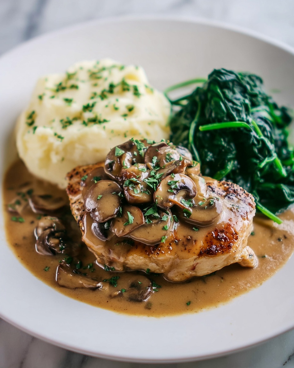 Balsamic Chicken with Mushrooms and Cream Recipe - Recipe Image