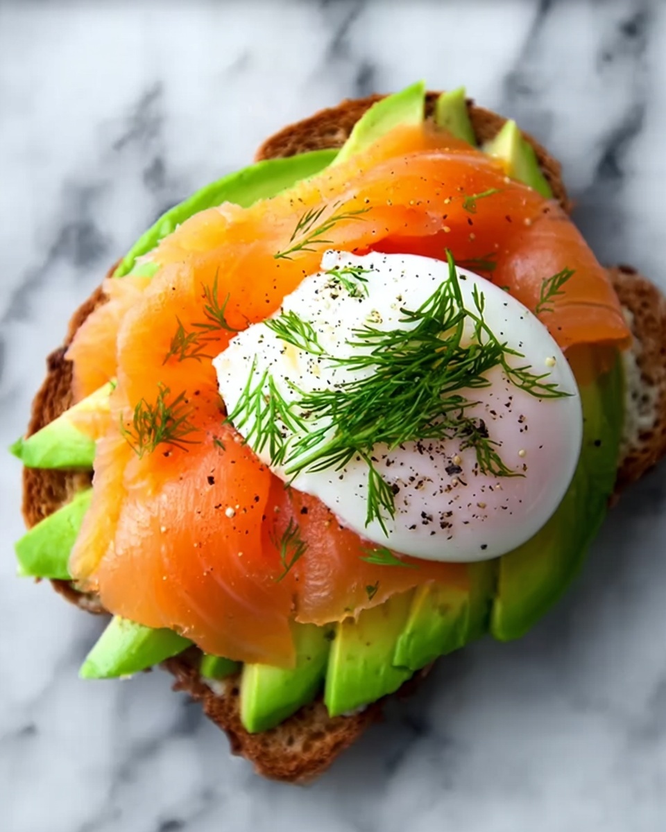 Avocado and Poached Egg with Smoked Salmon Plate Recipe - Recipe Image