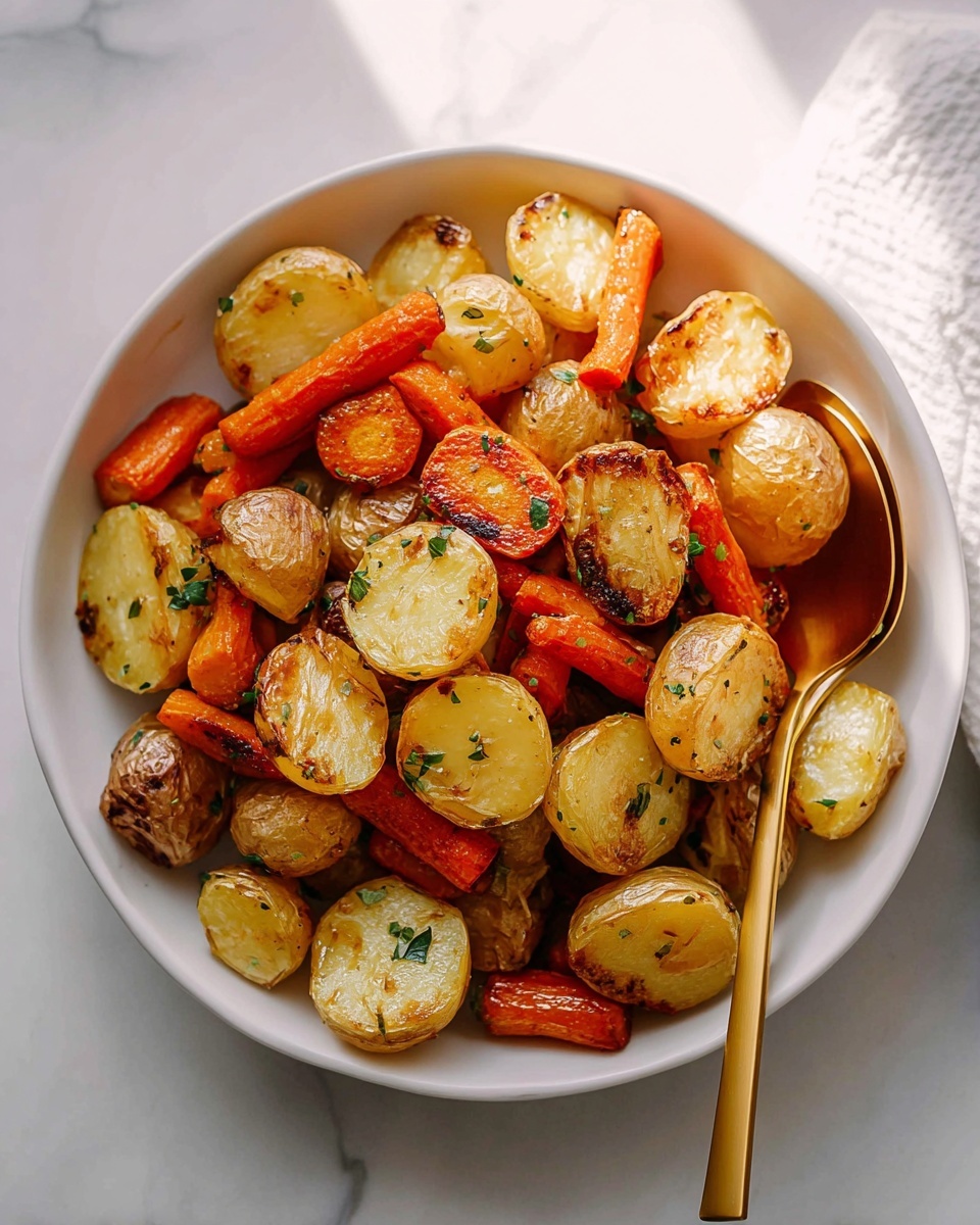 Perfect Roasted Potatoes and Carrots Recipe - Recipe Image