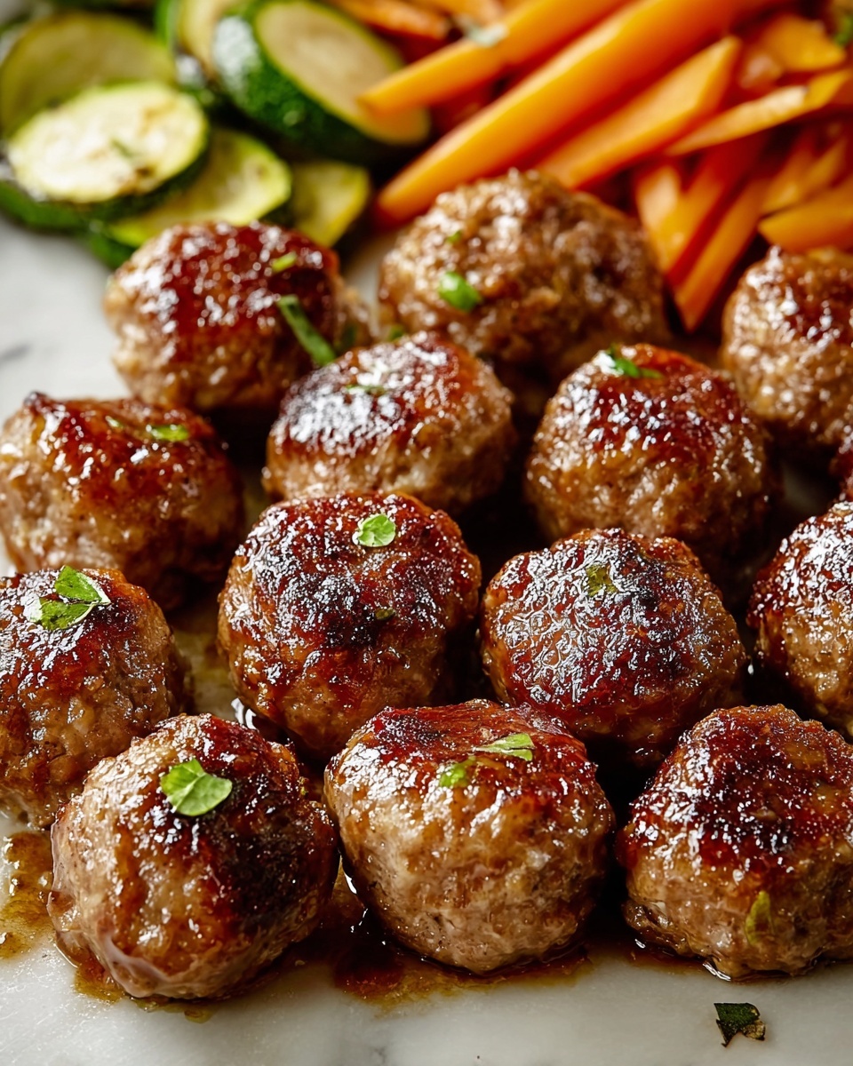 Korean BBQ Meatballs with Vegetables Recipe - Recipe Image