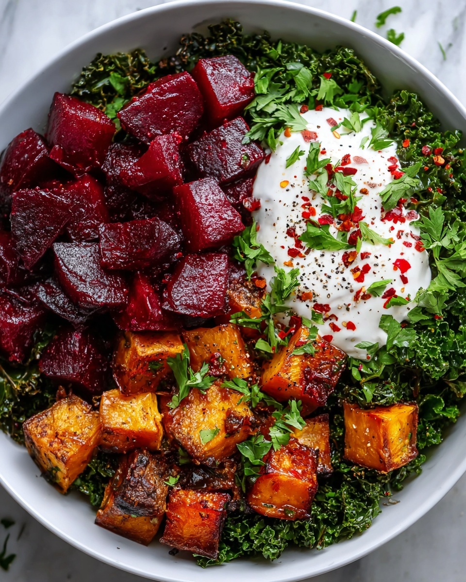 Flavor-Packed Roasted Beet Salad With Easy Homemade Toppings Recipe - Recipe Image