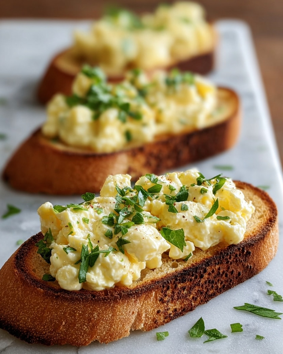 Tangy Egg Salad Crostini Recipe - Recipe Image