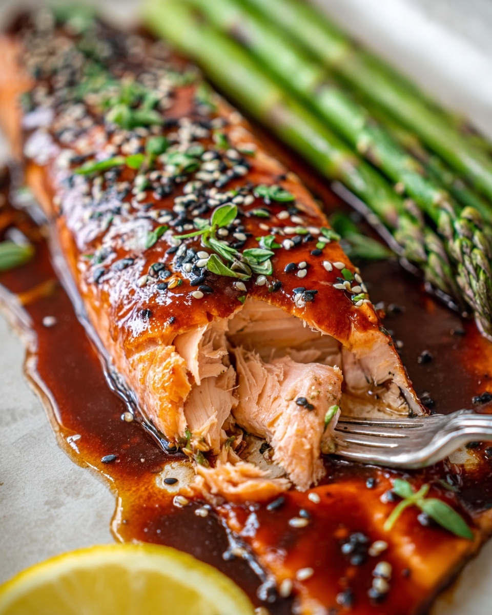 Sheet Pan Salmon and Asparagus with Hoisin Glaze Recipe - Recipe Image
