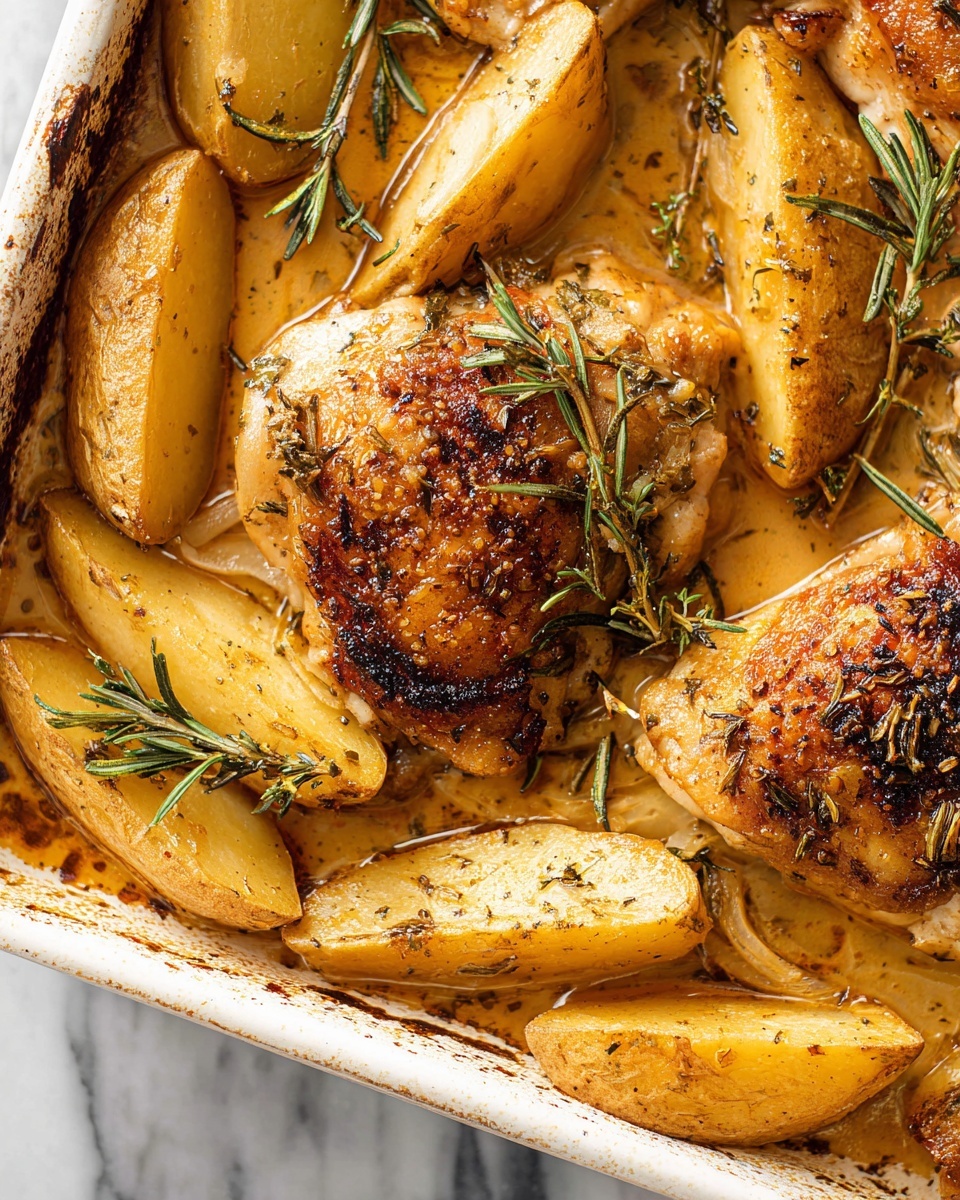 Sheet Pan Baked Chicken and Potatoes Recipe - Recipe Image