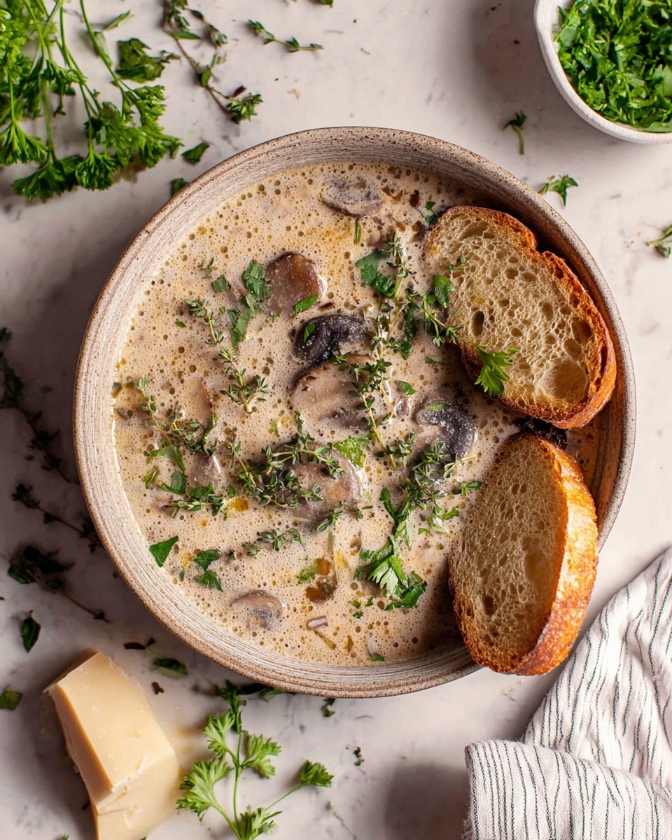 Loaded Creamy Mushroom Soup Recipe - Recipe Image