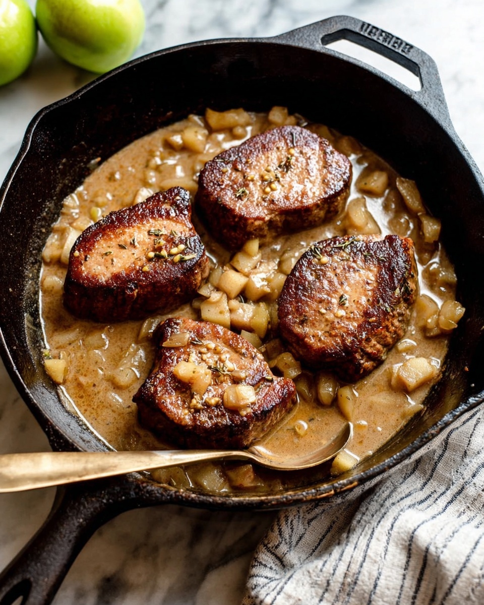 Easy Pork Chops and Apples Recipe - Recipe Image