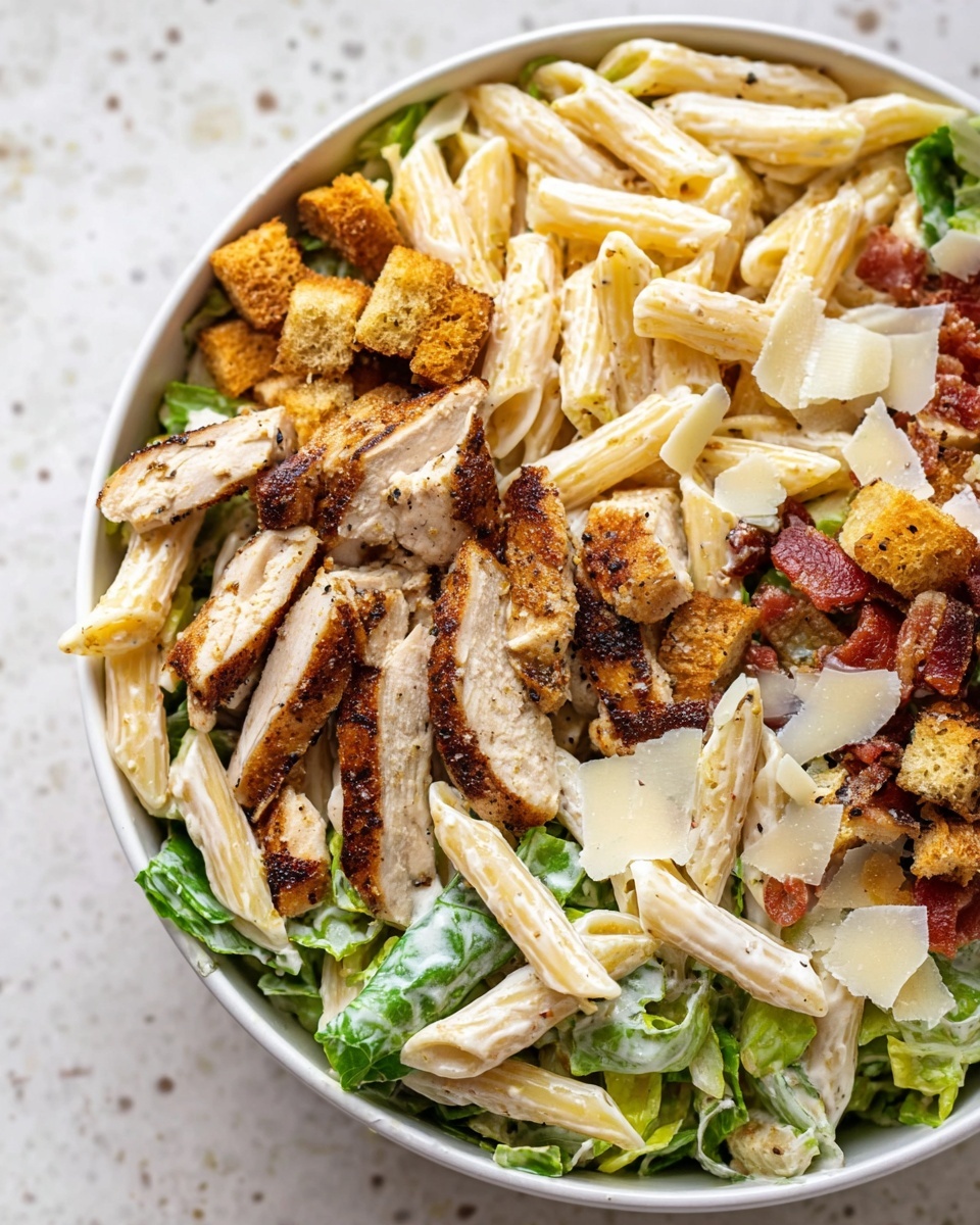 Chicken Caesar Pasta Salad Recipe - Recipe Image