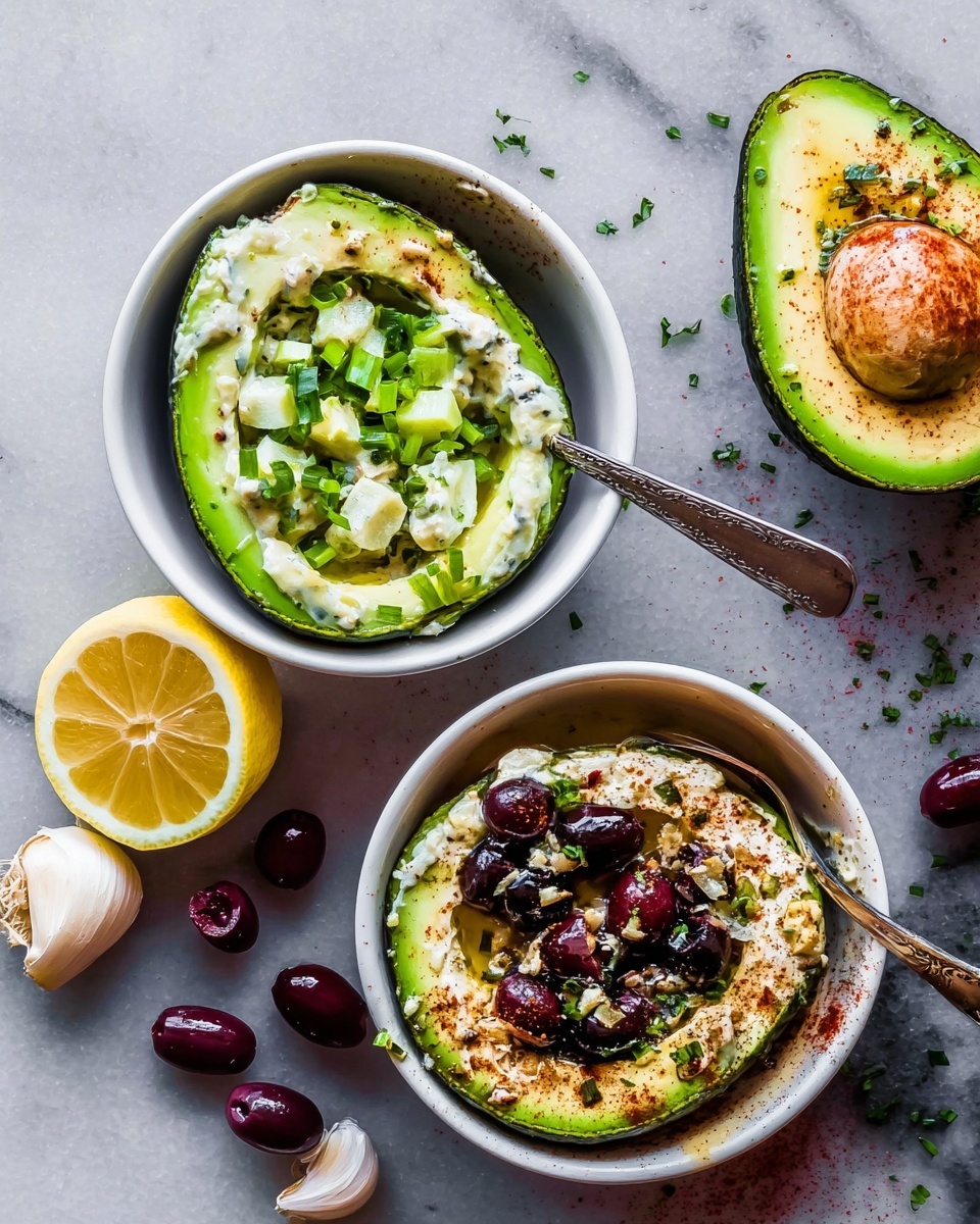 Avocado Halves Four Ways Recipe - Recipe Image