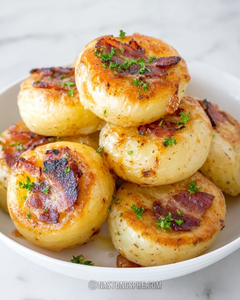 Roasted Potatoes Stuffed with Bacon and Butter Recipe