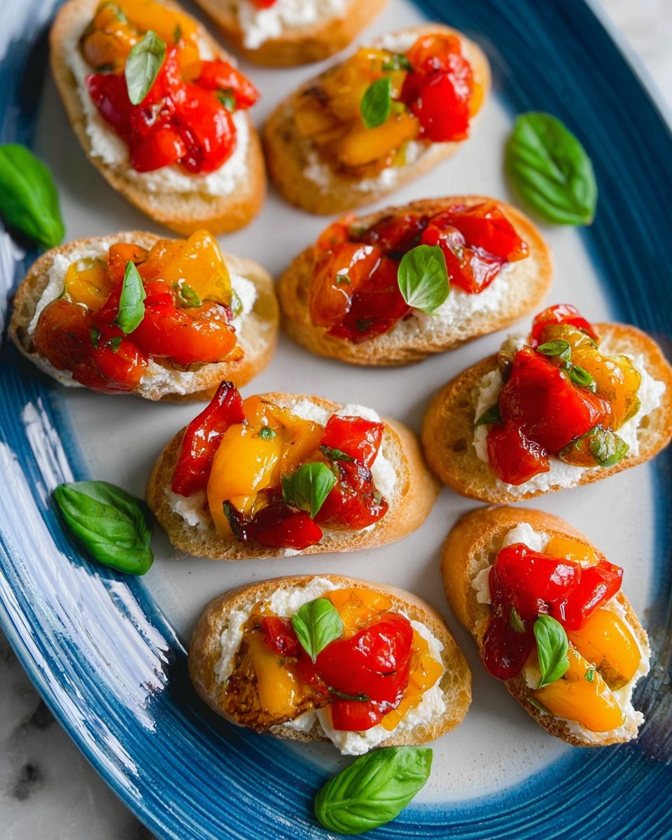 Roasted Pepper Bruschetta Recipe - Recipe Image