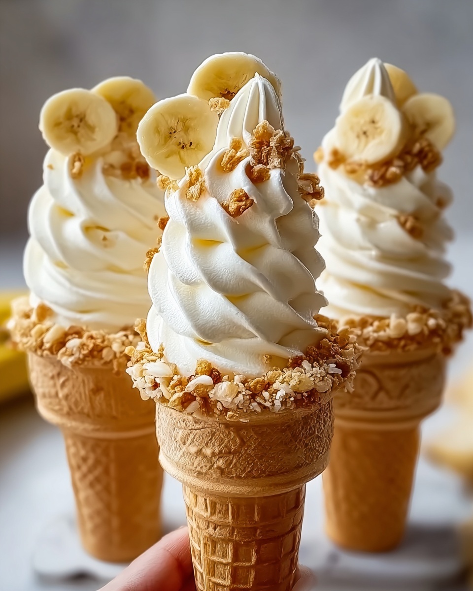 Banana Pudding Cheesecake Cones Recipe - Recipe Image