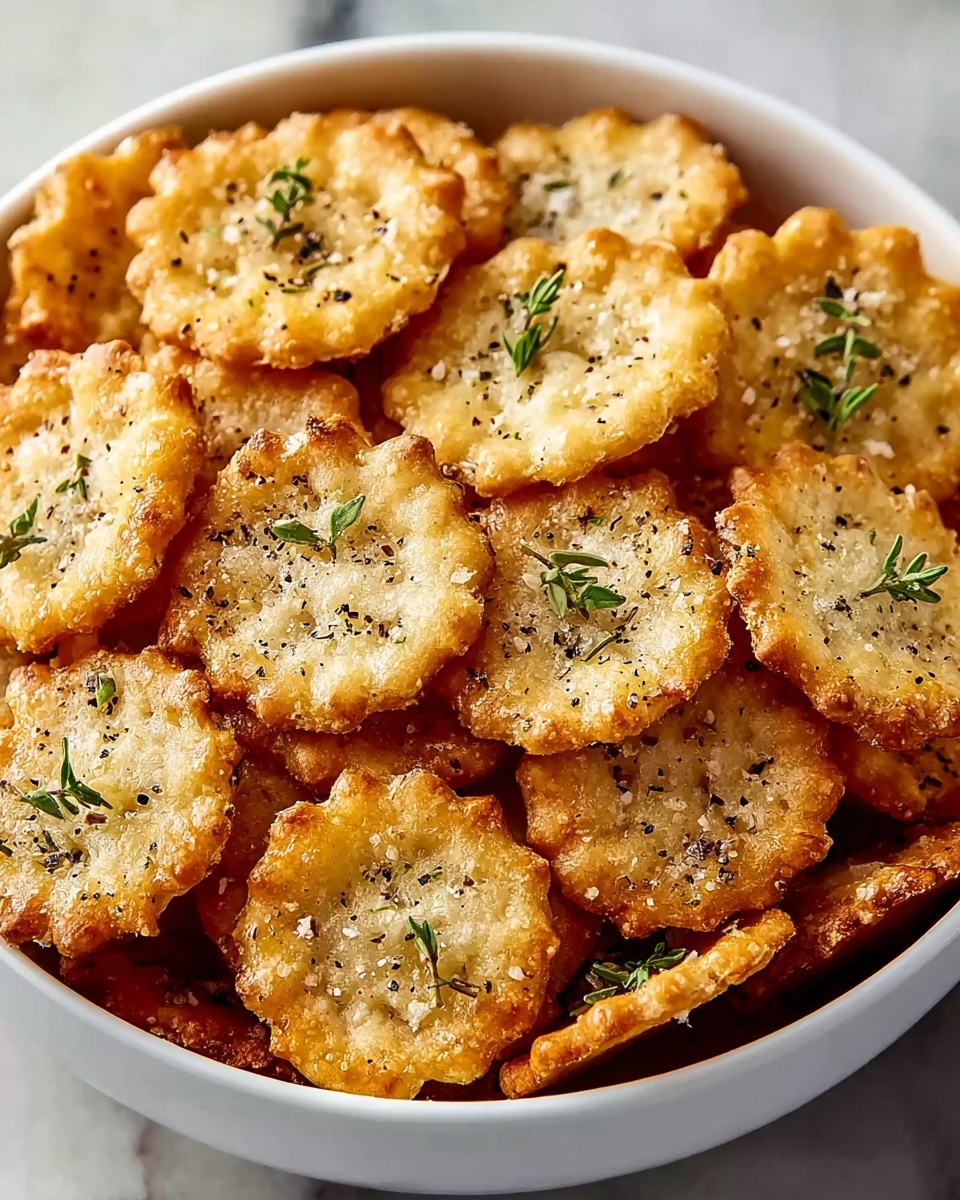 Cheesy Garlic Ritz Bits Snacks Recipe - Recipe Image