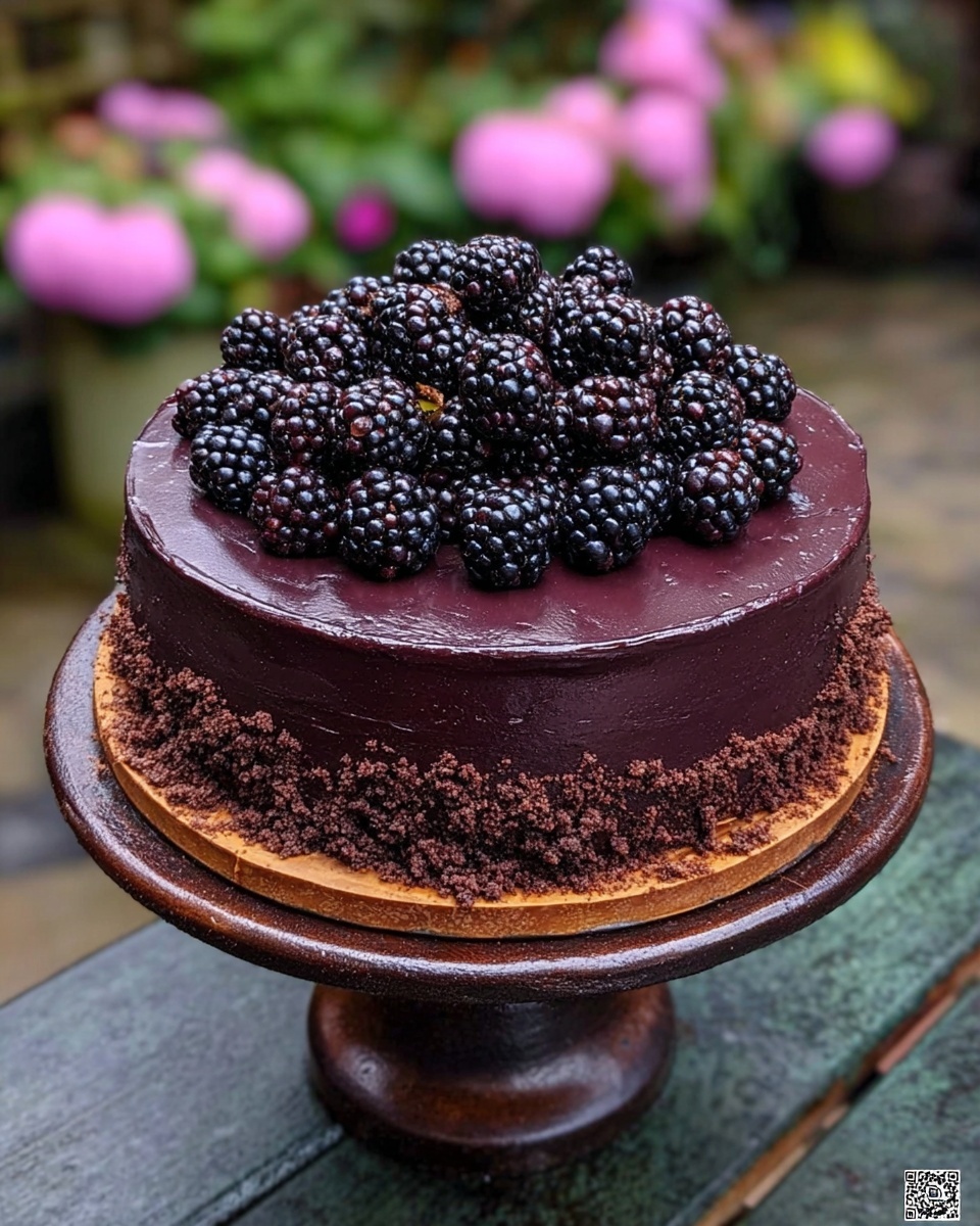 Decadent Blackberry Velvet Gothic Cake Recipe - Recipe Image
