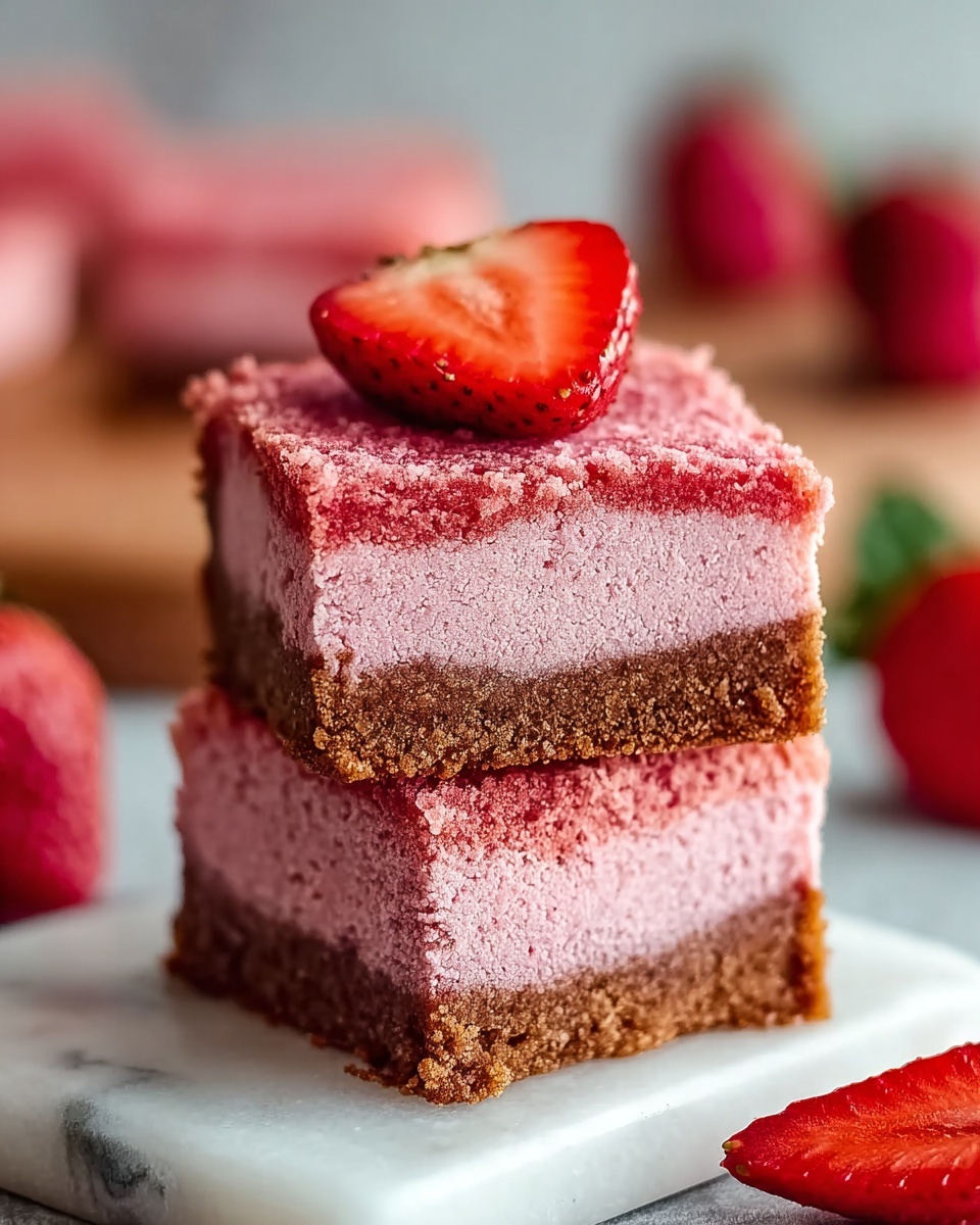 Strawberry Brownies with Powdered Sugar Glaze Recipe - Recipe Image