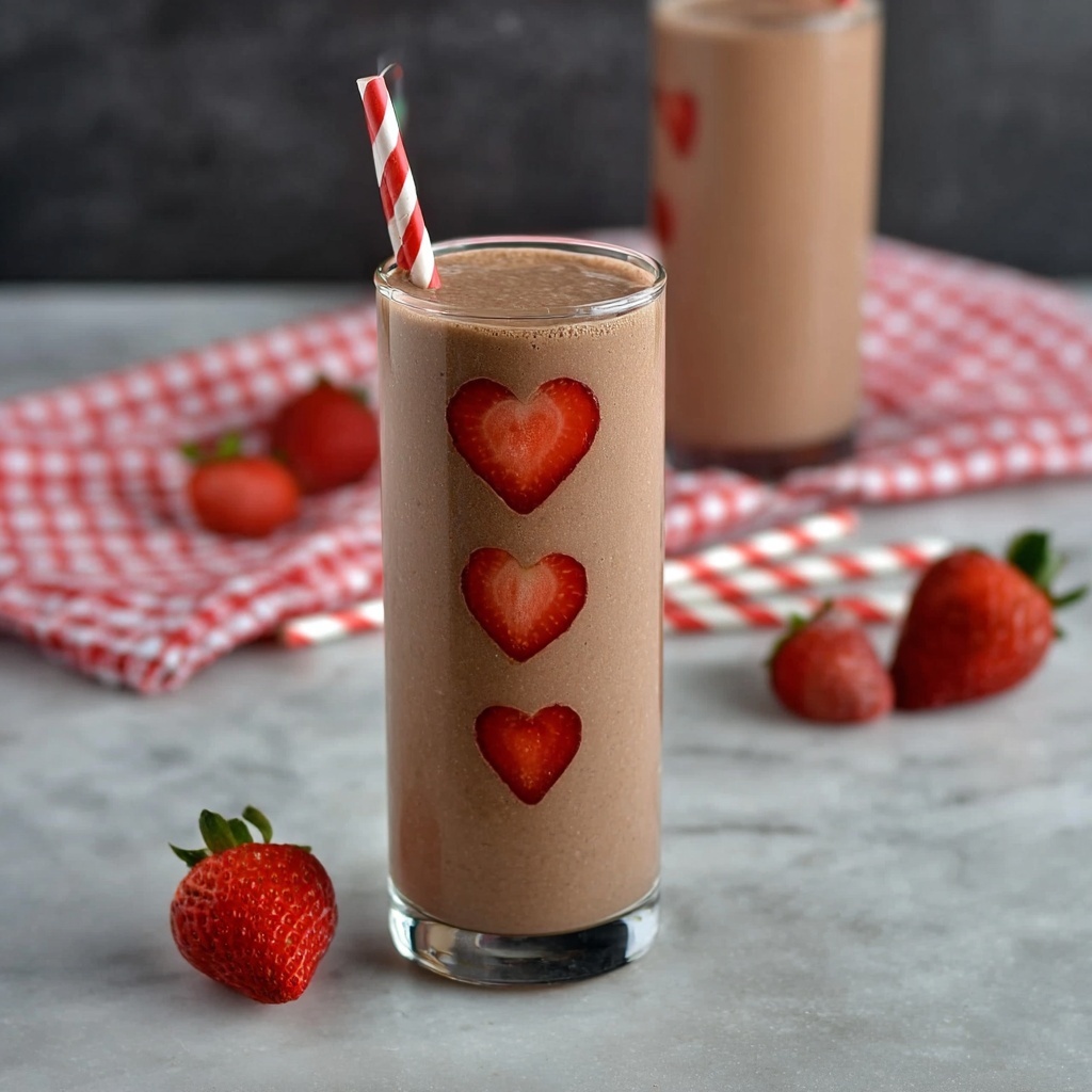 Strawberry Chocolate Sweetheart Smoothie Recipe - Recipe Image