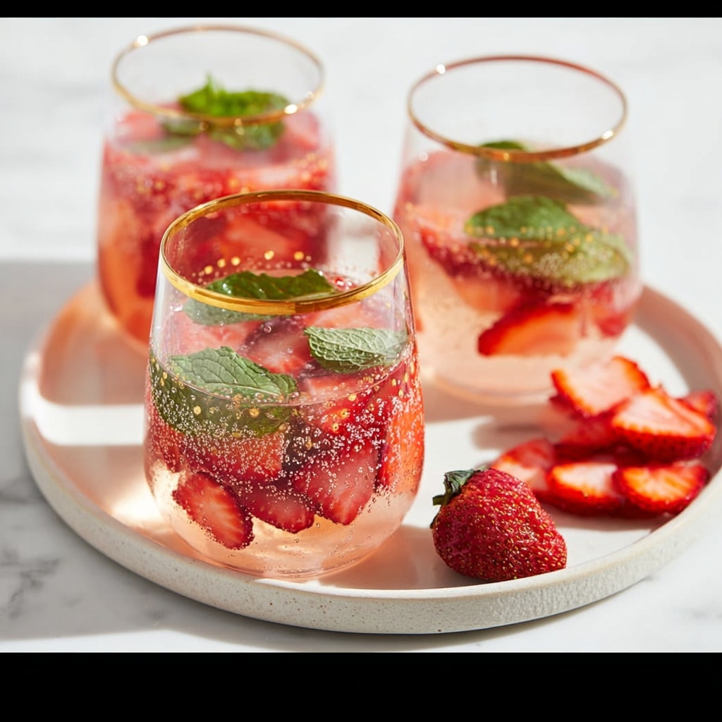 Strawberry Basil Rosé Sangria Recipe - Recipe Image
