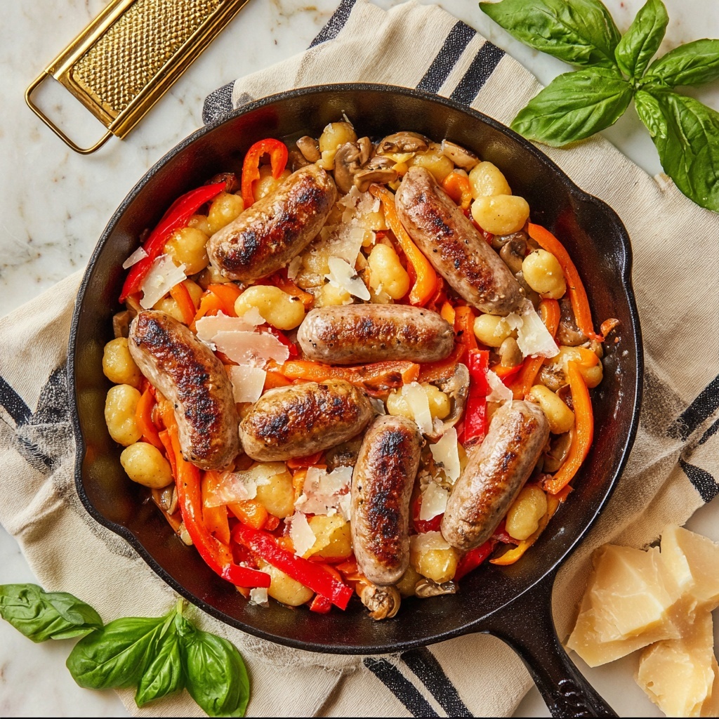 Gnocchi with Sausage and Peppers Recipe - Recipe Image